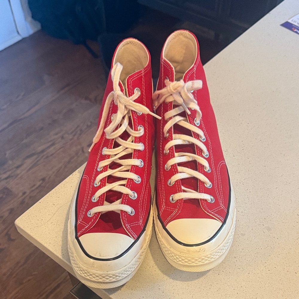 Red High-Top Sneakers